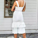 TwoSisters The Label Izzy White Midi Dress
