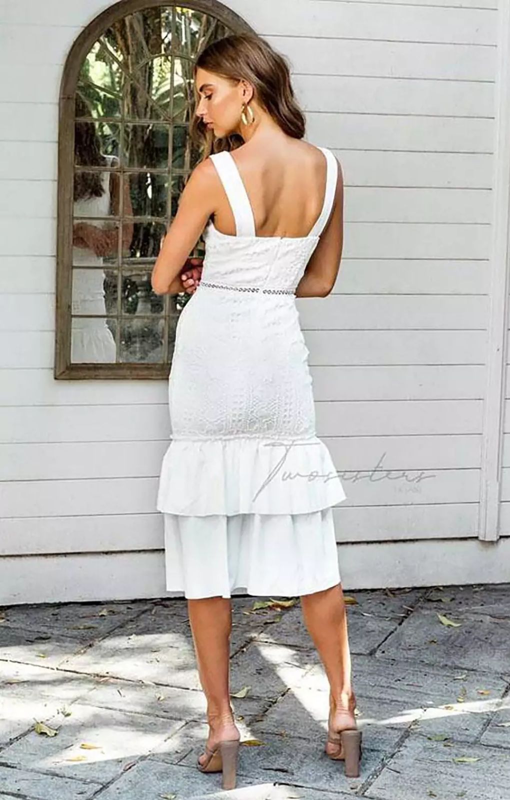 TwoSisters The Label Izzy White Midi Dress