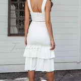 TwoSisters The Label Izzy White Midi Dress