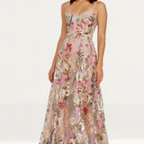 Dress The Population Umalina Embellished Blush Maxi Dress