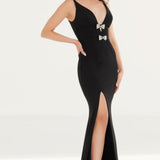 Dress The Population Viola Black Maxi Dress