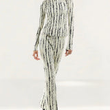 Vero Moda Textured Zip Front Top In Monochrome
