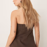 Vila Bandeau Detail Waistcoat in Chocolate Brown
