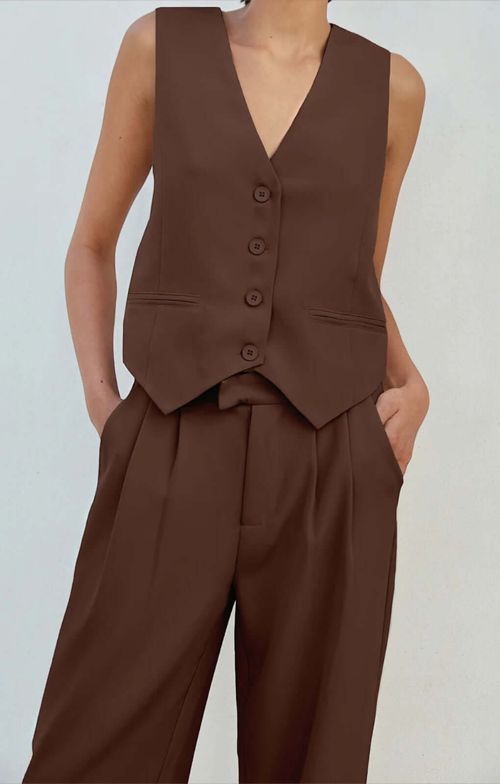 Seven Wonders Winslet Vest in Chocolate