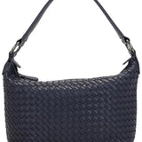 8 Other Reasons Navy Woven Shoulder Bag