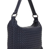 8 Other Reasons Navy Woven Shoulder Bag