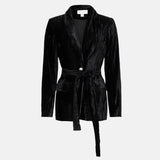 Warehouse Velvet Wrap Blazer