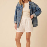 Nobody's Child White Broderie Angalise Shorts
