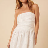 Nobody's Child White Broderie Anglaise Felicity Bubble Hem Mini Dress White