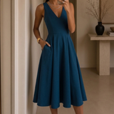 Dress The Population Catalina Peacock Blue Dress
