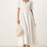 Nobody's Child Petite White Flossie Midi Dress