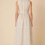 Nobody's Child White Printed Sleeveless Flossie Midi Dress