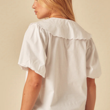 Nobody's Child White Puff Sleeve Birdie Blouse