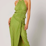 Winona Green Plisse Co-Ord – co-ords by Winona, available to rent from Hirestreet