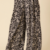 Nobody's Child Zeena Full Length Black Floral Trousers