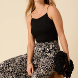Nobody's Child Zeena Full Length Black Floral Trousers