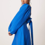 Nobody's Child Blue Zendaya Bow Back Midi Dress
