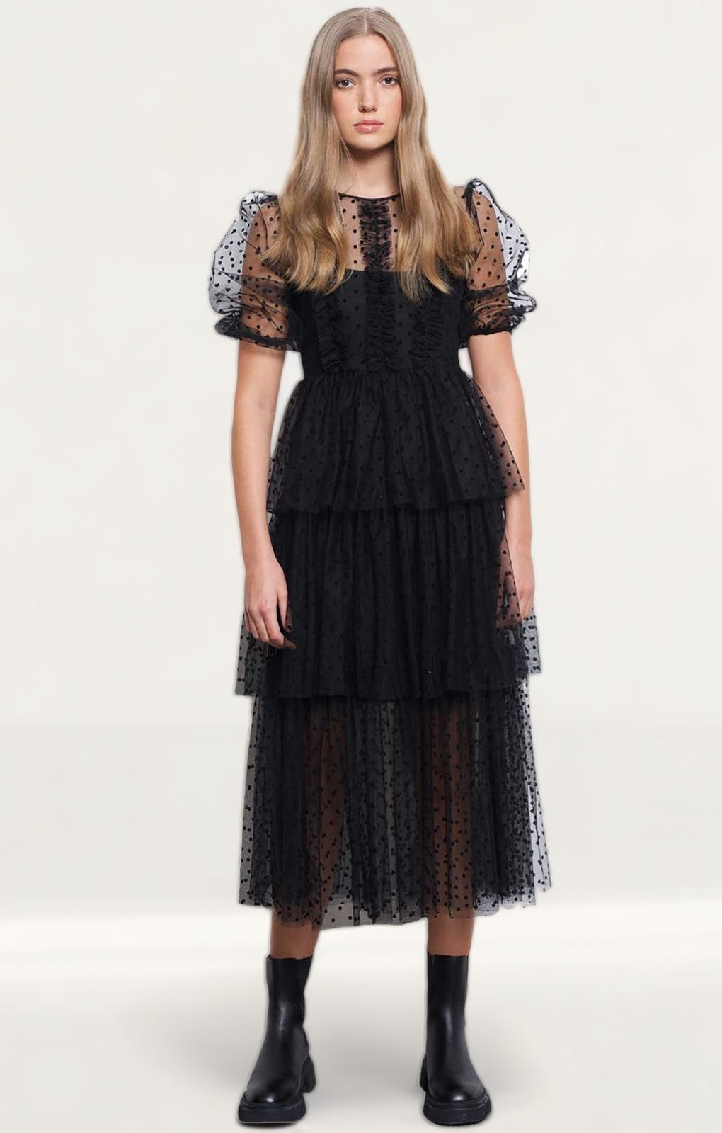 Amy Lynn Annie Spot Mesh Dress