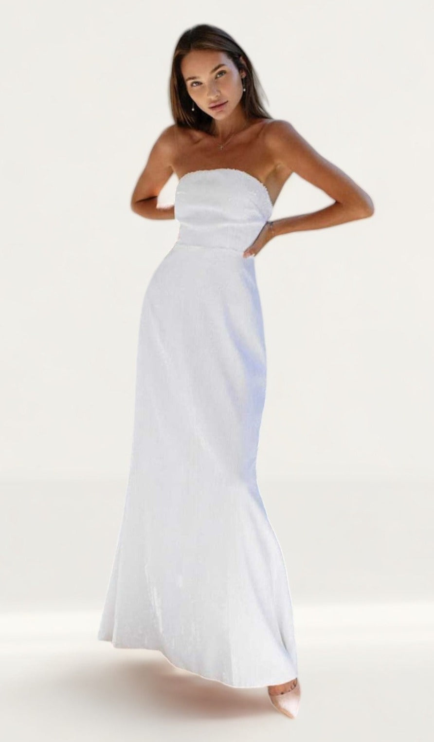 Anne Louise Boutique Mira Strapless Sequin Dress