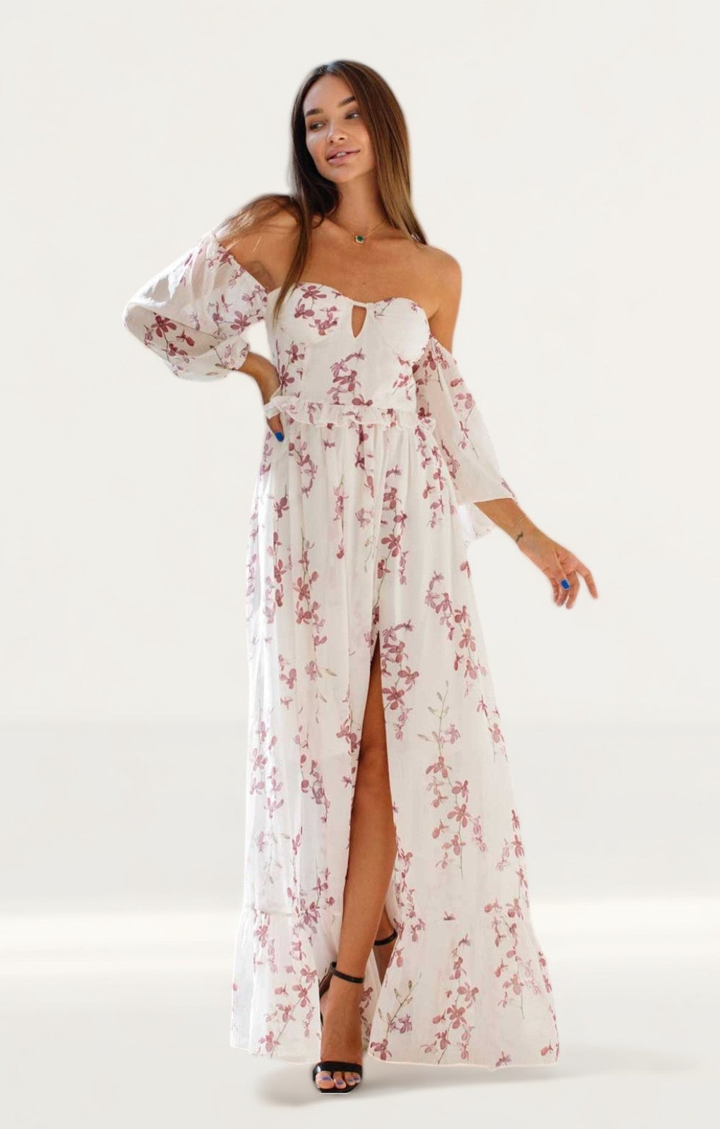 Anne Louise Boutique Off The Shoulder Meadow Dress