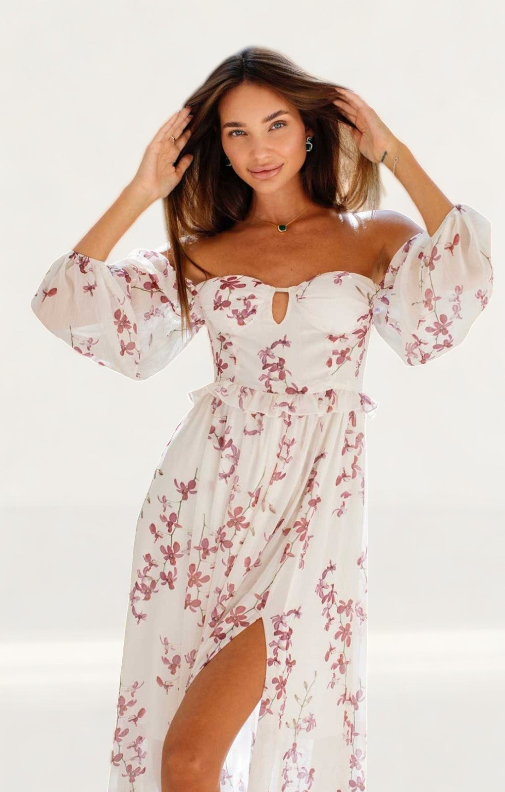 Anne Louise Boutique Off The Shoulder Meadow Dress