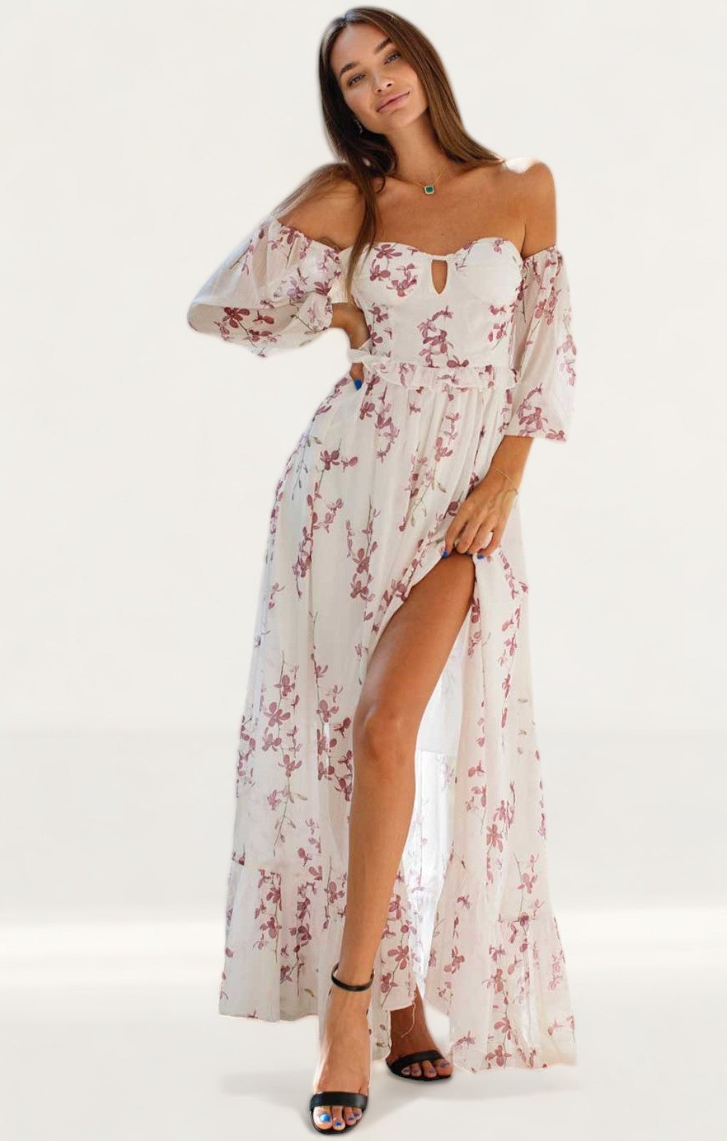 Anne Louise Boutique Off The Shoulder Meadow Dress