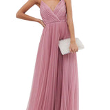 ASOS DESIGN Rose Cami Pleated Tulle Maxi Dress product image