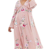 ASOS DESIGN Curve Embroidered Midi Dress