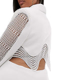 ASOS DESIGN Curve Lace Insert Cut-Out Tux Mini Dress