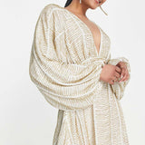 Asos Design Embellished Smock Mini Dress With Gold Linear Embellishment product image