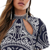 ASOS DESIGN Embroidered Structured Mini Dress