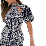 ASOS DESIGN Embroidered Structured Mini Dress