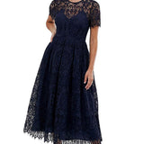 ASOS DESIGN Lace Midi Dress with Ribbon