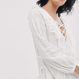 ASOS DESIGN Lace up Casual Maxi Dress