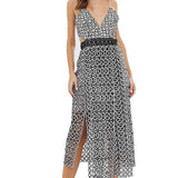 ASOS DESIGN Midi Dress in Mono Geo Print
