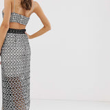 ASOS DESIGN Midi Dress in Mono Geo Print