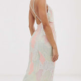ASOS DESIGN Midi Dress in Pearl and Sequin