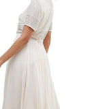 ASOS DESIGN Midi Dress with High Neck Crew Neck