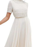 ASOS DESIGN Midi Dress with High Neck Crew Neck