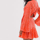 ASOS DESIGN Mini Skater Dress with Long Sleeves