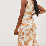 ASOS DESIGN One Shoulder Tuck Detail Midi Dress