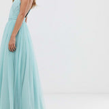 ASOS DESIGN One Shoulder Tulle Maxi Dress