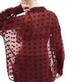 Asos Design Oversized Shirt In Dobby In Wine