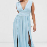 ASOS DESIGN Petite Premium Lace Insert Dress