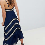 ASOS DESIGN Pleated Midi Skater Dress