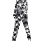 ASOS DESIGN Plunge Tux Jumpsuit in Houndstooth