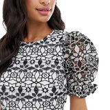 ASOS DESIGN Premium Contrast Lace Mini Dress