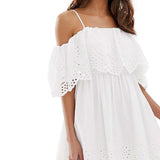 ASOS DESIGN Premium Double Layer Off Shoulder Mini Dress