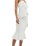 ASOS DESIGN Faux Feather Detail Dress