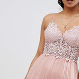 ASOS DESIGN Premium Lace Cami Top with Tulle